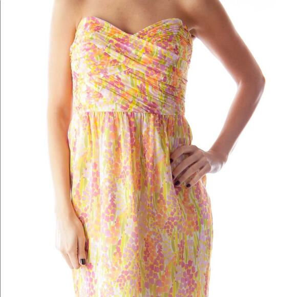 Shoshanna Strapless Dress Multicolored Floral NWT - Picture 4 of 11